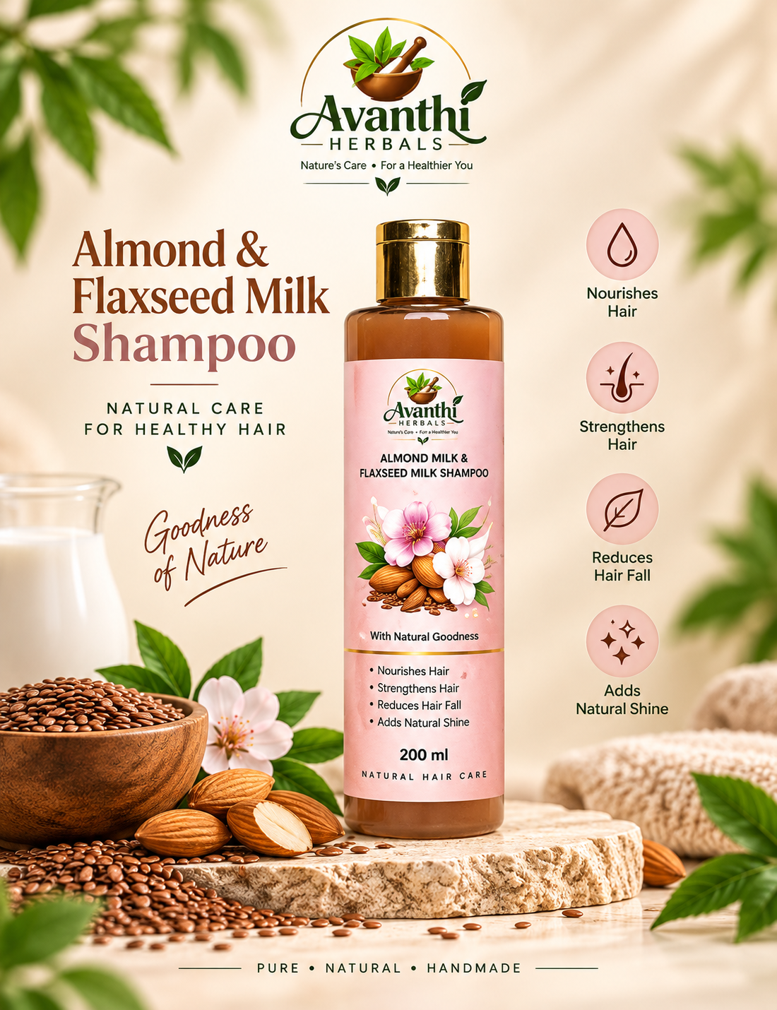 Almond & Flaxseed Milk Shampoo