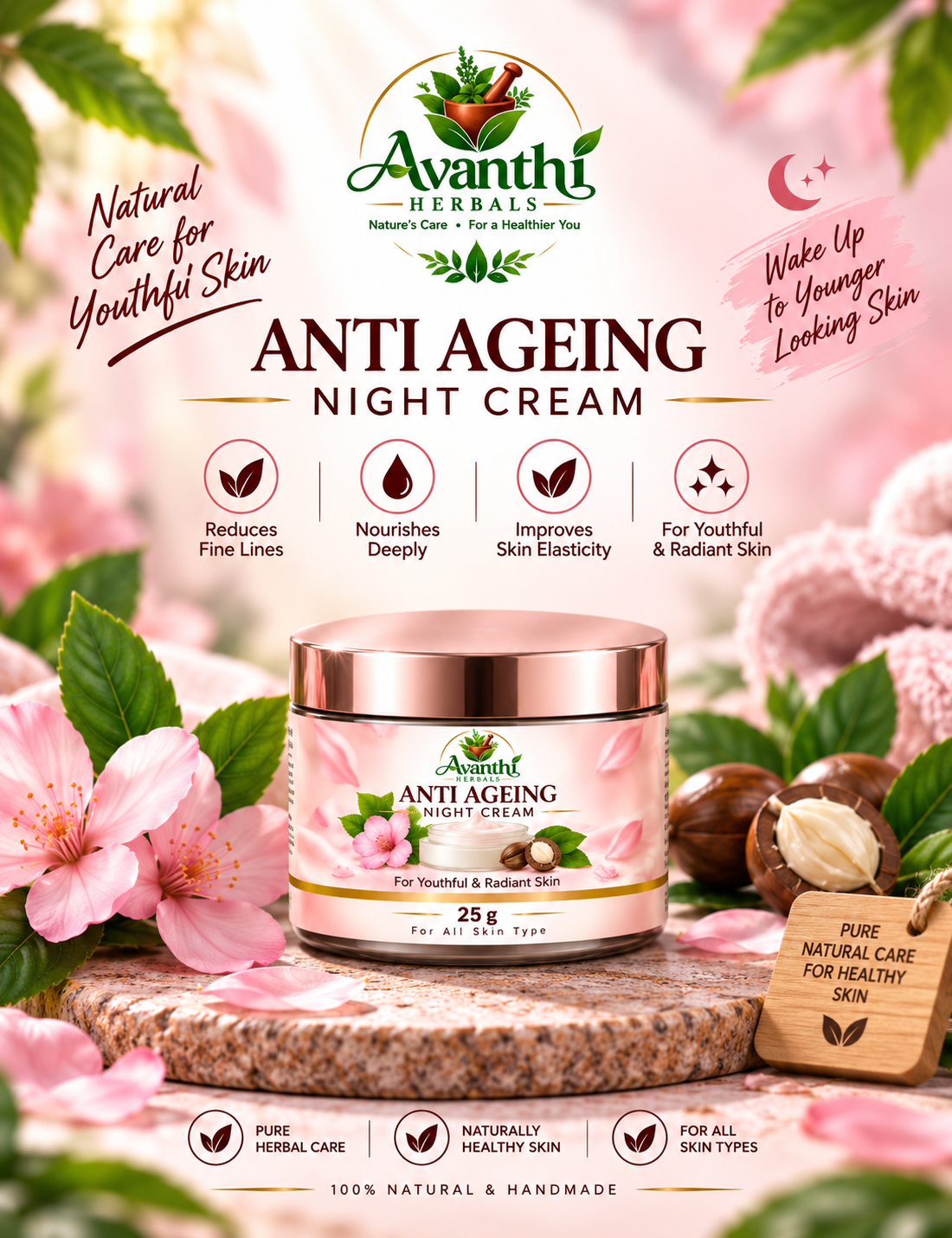 Anti Ageing Night Cream – 25g — ₹230 Avanthii Herbal Care Anti Ageing Night Cream 25g