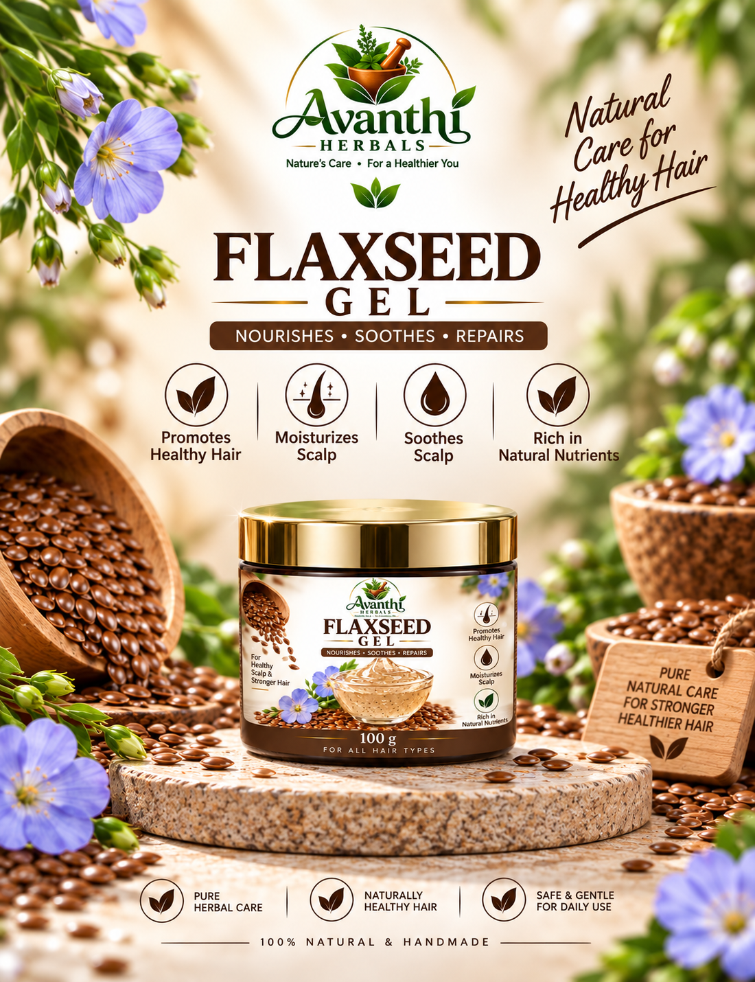 Flaxseed Gel – 100g — ₹180